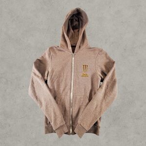 Monster Energy Hoodie Men Medium Brown Y2K Mallgoth Grunge Emo Zip Up Java 2000s